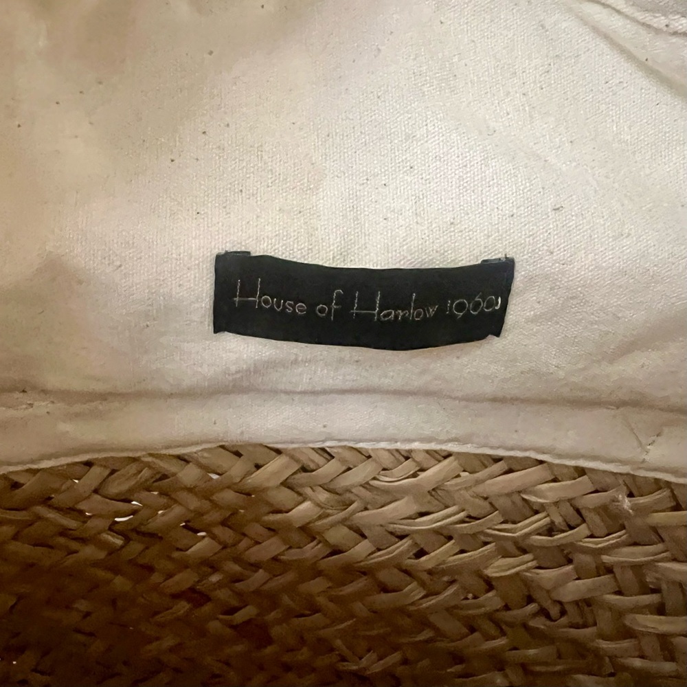 HOUSE OF HARLOW 1960 Woven Santorini Straw Basket Bag & Wallet - Picture 9 of 15